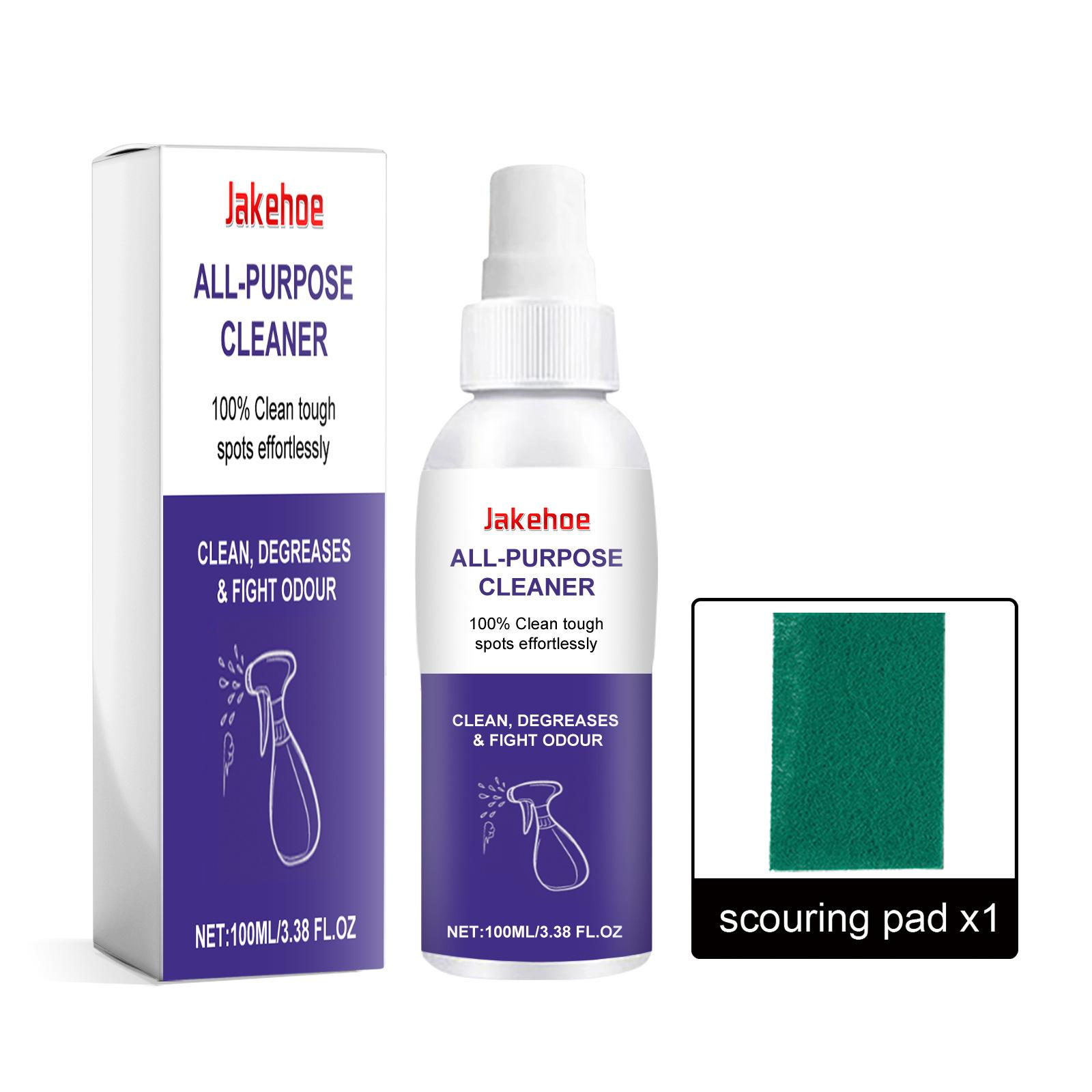 

Jakehoe Rust Remover Efficient Cleaning Stain Removal Quick Action Safe Formula Household All Purpose Cleaner with Scouring Pad 100ml
