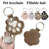 Mini Cat Dog Hair Bag Multifunctional Cat Paw Keychain New Pet Hair Storage Bag