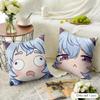 Ganyu Cute Genshin Impact Cushion Cover Natural Linen Organic Fabric DoubleSided Printing Sofa Home Decor Gift Pillow Case
