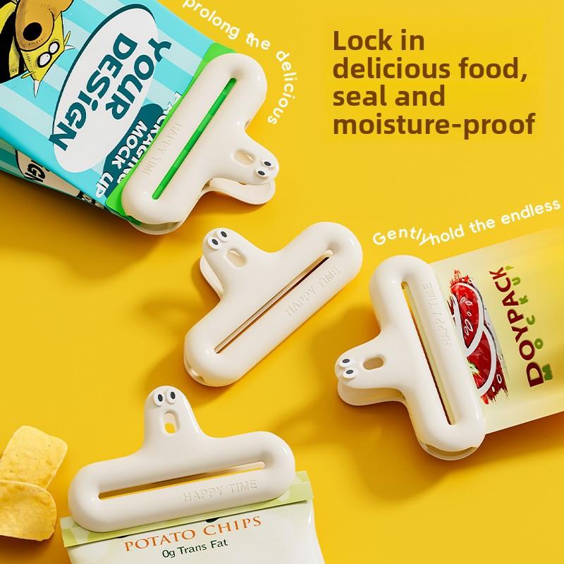 Household Snack Sealing Clips Sealing Clips Kitchen Restaurant Food Moisture-proof Sealing Artifact Creative Cartoon Plastic Clips