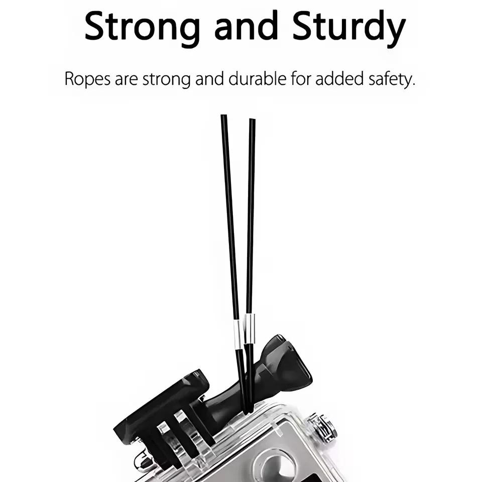 Edelstahl-Sicherungsleine Sicherheitsband Stahlseil mit Schraube Kurzes Seil Handgelenk Hand Universal für GoPro Insta360