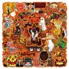 50 Sheets Retro Halloween Waterproof Stickers - Perfect for Festival Decorations and Journals