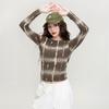 2025 Autumn Niche Design Knitted Round Neck Long-Sleeved T-Shirt for Women