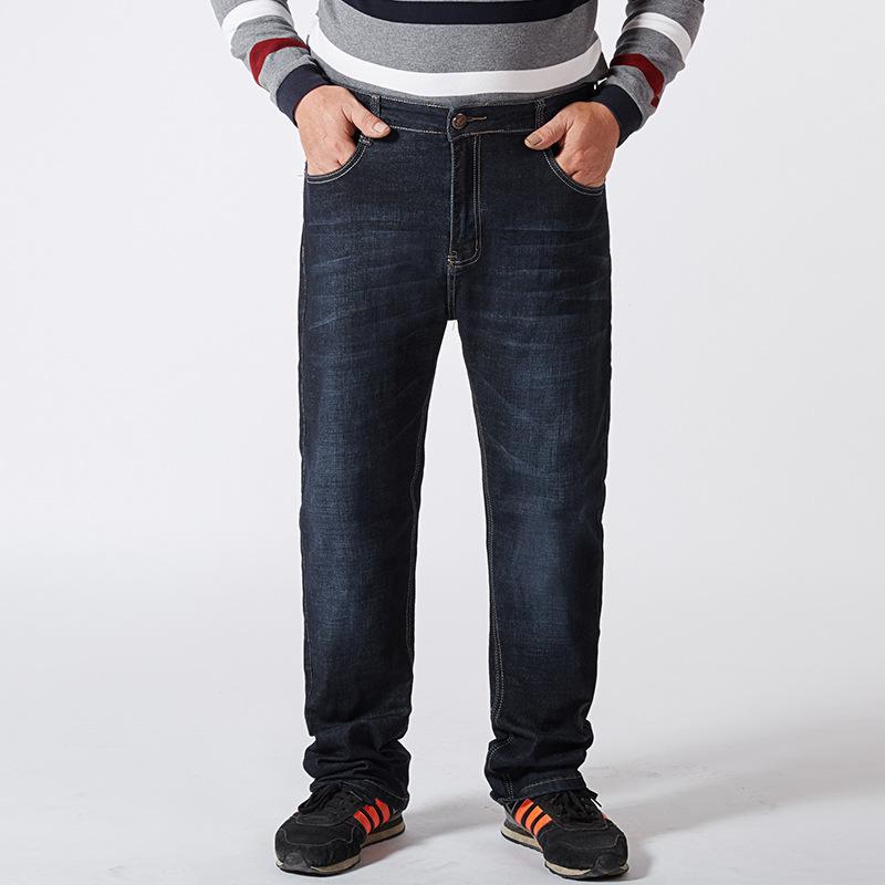 

Мужские свободные джинсы Мужские брюки больших размеров Осенне-зимние эластичные джинсы больших размеров 30