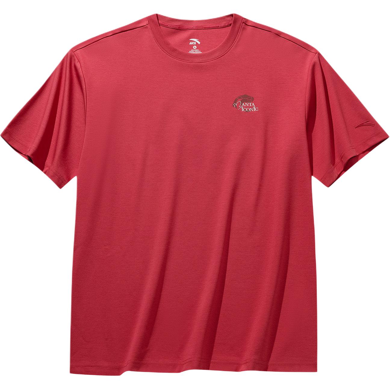 Anta Casual Series Round Neck Loose Fashion Breathable Simple Letter Print Versatile Short Sleeve T-Shirt Men tops 152628115-3 S