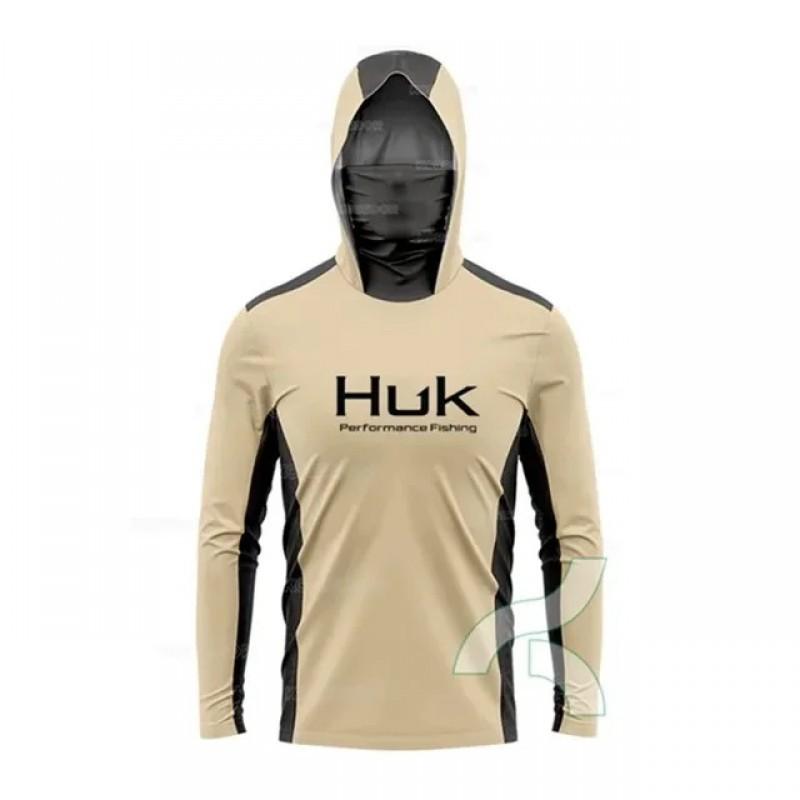 

Huk Camouflage Sunscreen Fishing Clothes Mask Collar Outdoor Hoodie Light Long-sleeved Luatui S