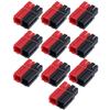 10 Pairs Battery Connectors Contacts Red Black Single Module Plugs Terminals 75A