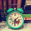 Retro Mechanical Alarm Clock Desk Clockwork Metal Desk Clock Chicken Pecking Rice Bedside Table Clocks Retro Decoration Gift
