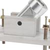 Steel Pole Top Mount Slanted Socket Dance Rectangular Base Plate