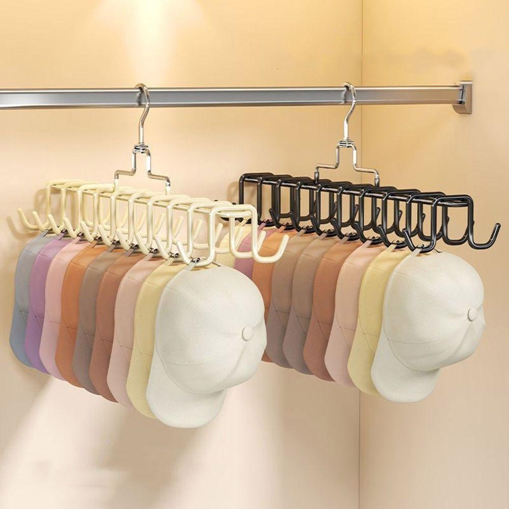 

3Pcs Stainless Steel Women Storage Bra Hanger 360 Degrees Rotating Tie Belt Hanger Dormitory чорний