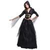 Halloween, Moon Witch Long Dress Sexy Cosplay Star Moon Muse Black Temperament Magician Costume