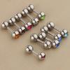 10 Pieces Stainless Steel Ear Ring Lip Bar Piercings Jewelry