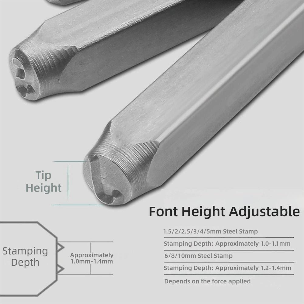 3-12.5 Mm Number Stamp With Plastic Case Metal Punch Stamping Tools Embossing Tools  Metal Working