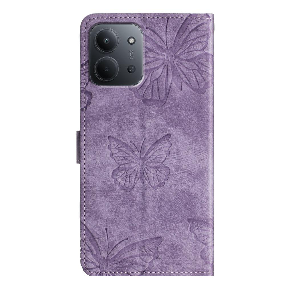 For Xiaomi Redmi Redmi 15C 4G (EU) (173mm)/15C 5G (EU) (173mm)/Poco C85 4G (173mm) Case Butterfly Design Wallet Leather Phone Cover
