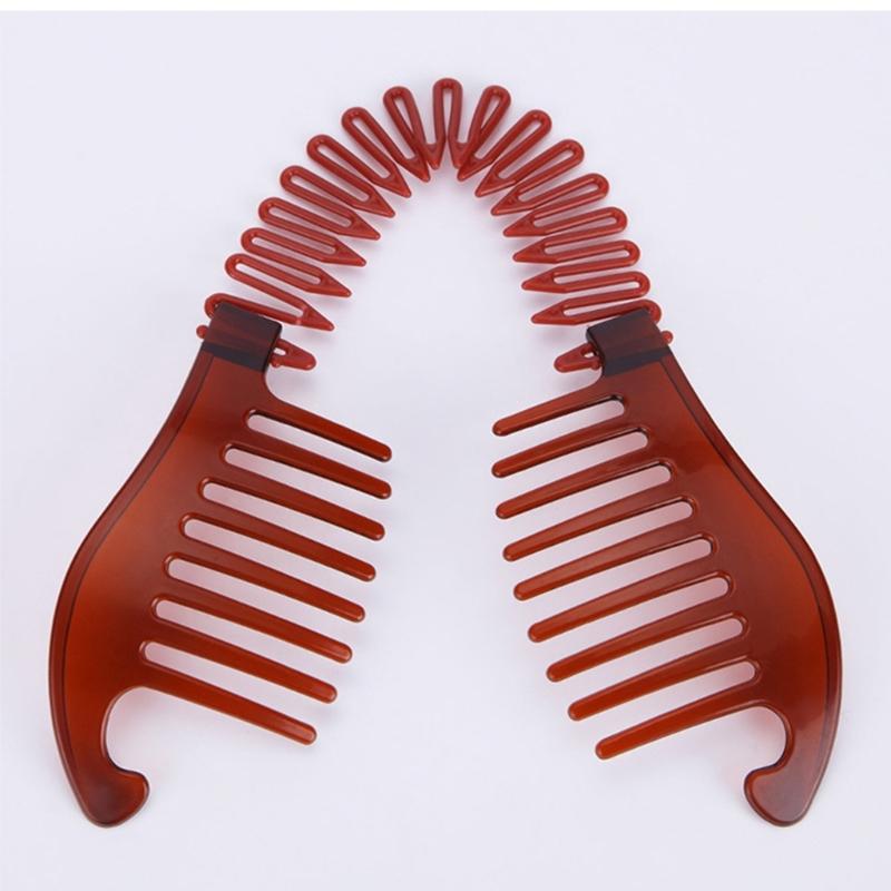 Teenager Mädchen Hoher Pferdeschwanzhalter Mädchen Ineinandergreifender Doppelseitiger Haarkamm