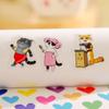 6 Sheets/Set Creative Transparent PVC Stickers Cute Black and White Cat Girls Photo Album Decoration Sticker Children DIY Toy