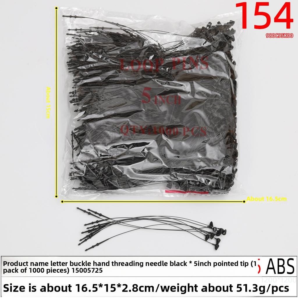 Plastic Rubber Needle Pointed Head Round Head Hand-threaded Needle Mother-and-child Buckle Trademark Hanging Rope