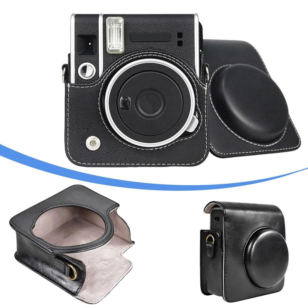 This camera protection case is compatible with the Fujifilm Instax Mini 40 instant is made of custom PU comes with an adjustable shoulder and features
