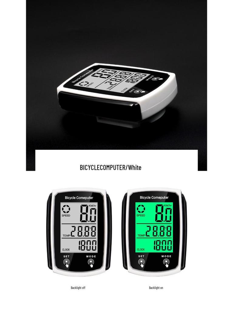 CNC Luminous Wired Bicycle Speedometer with Touch Screen & Backlight for Road & Mountain Bikes