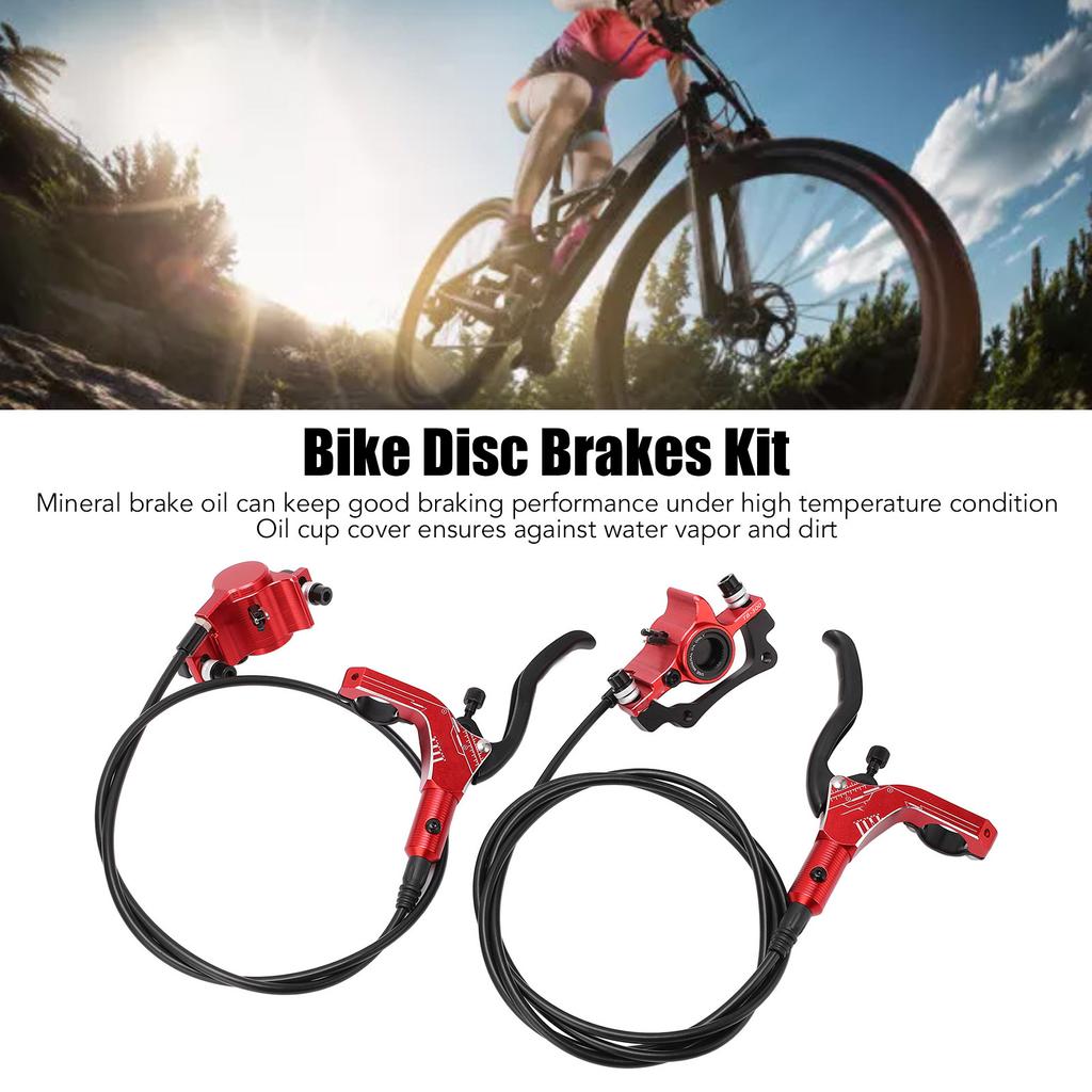 Hydraulic Brake Set High Density Sensitive Wear Resistant Mountain Bike Disc Brake Kit for Replacement