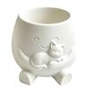 Cute Kitten Relief Decor 3D Printed Face Planter Pot with Cat Design, Decorative Succulents Pot, Creative Resin Flowerpot for Indoor Desktop