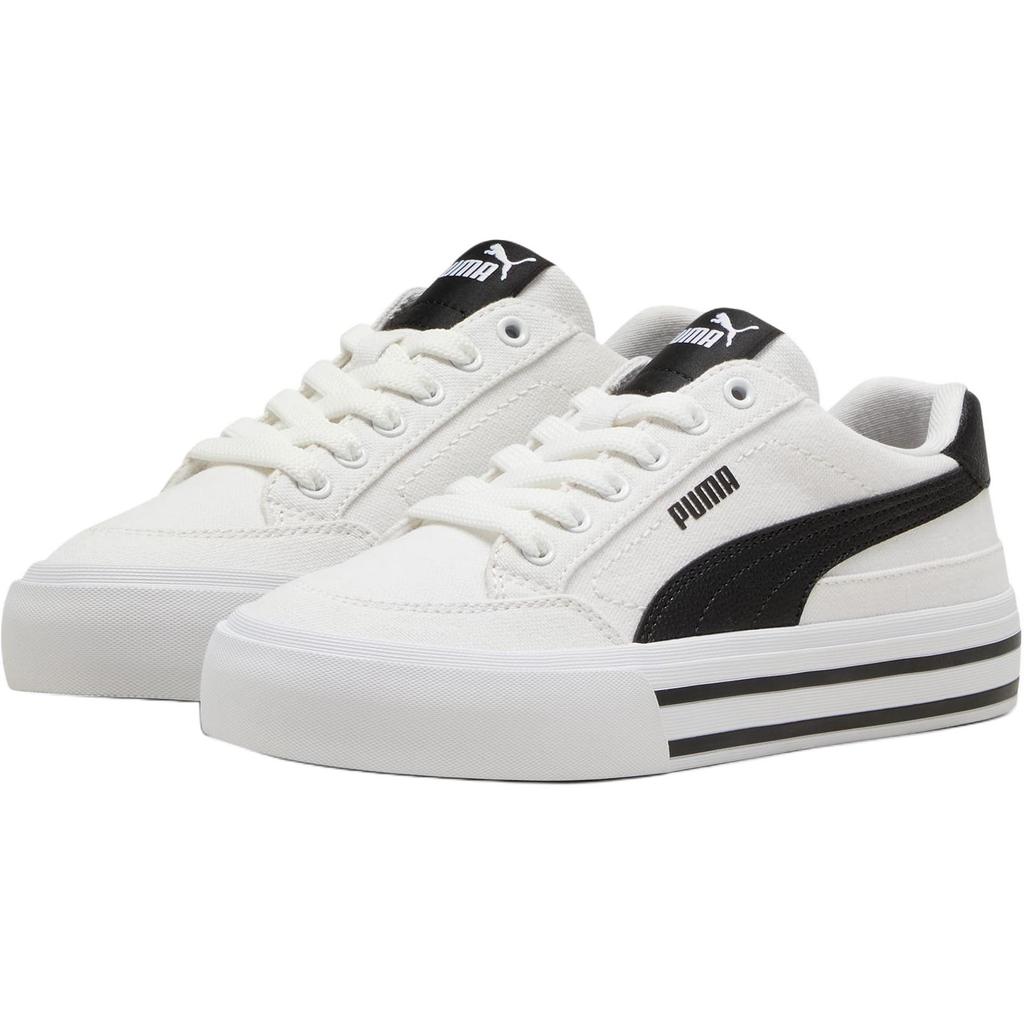 Puma Court Classic Vulc Formstrip Low Top Kids Sneakers Kids Sneakers White Black 396558-02