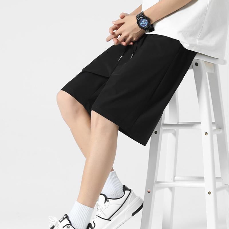 Shorts Men's Summer Thin Men's Quick Drying Five Quarter Pants Loose Ice Silk Pants for Casual Sports Wear
