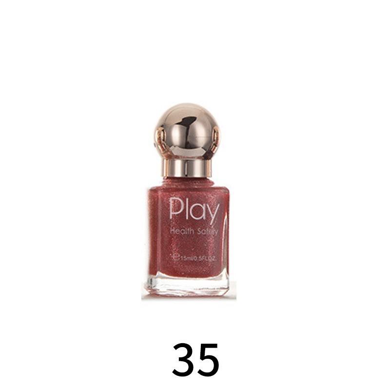 Color Nail Polish No Bake Oily Lasting Non-peelable Large Capacity Nail Care Nude Color Square Bottle 15ml