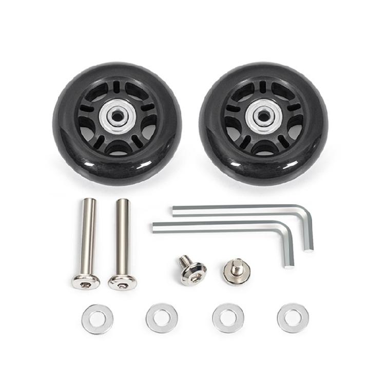 2PCS Plastic Suitcase Replacement Rollers Quiet Wheels Easy Install Assembly Practical Travel Luggage Casters