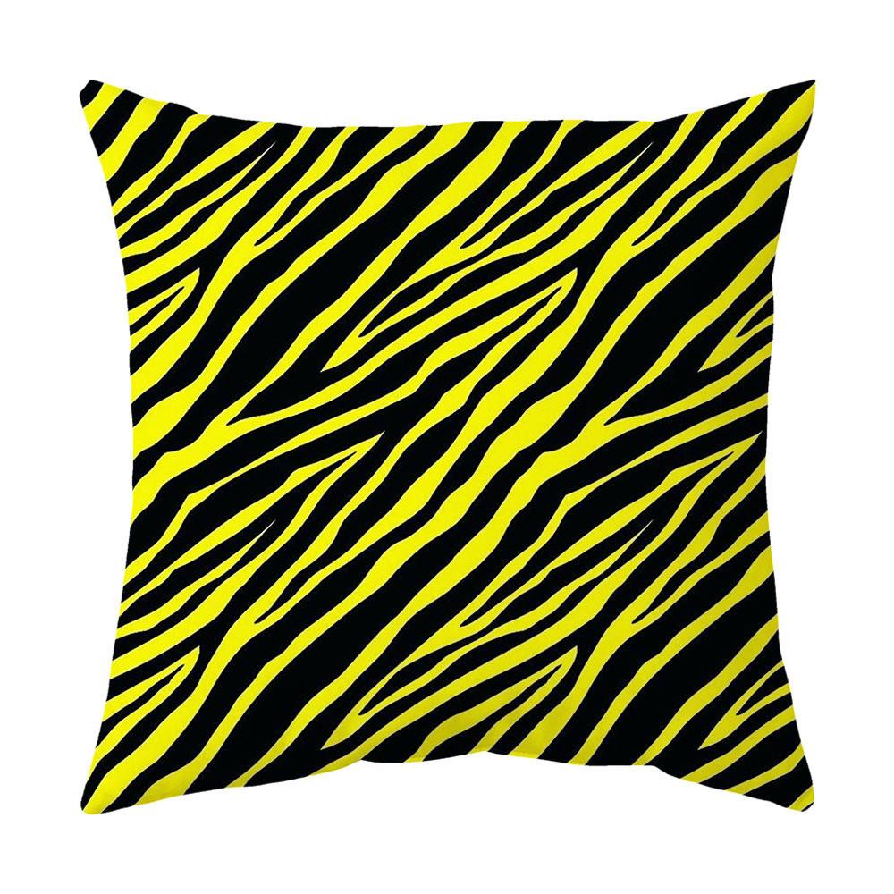 New Home Soft Decoration Geometric Milk Print Leopard Print Zebra Short Plush Ultra Soft Pillow Cushion Cover (Without Pillow Core)