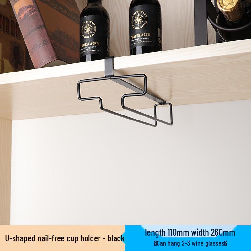 Punchfri opp-ned vinglassholder - Moderne hengende oppbevaring for stettglass