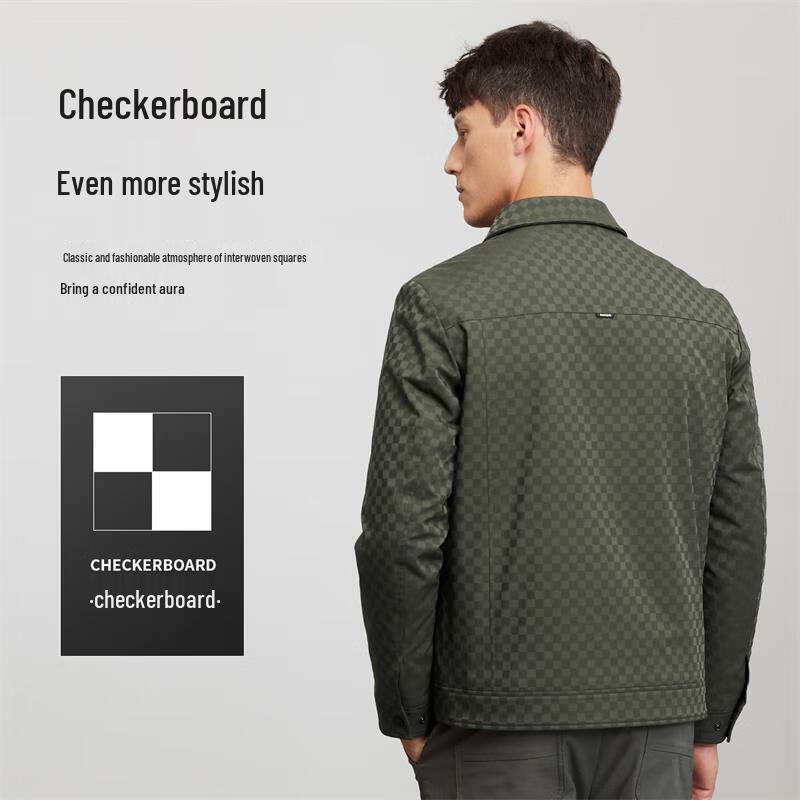 Dancing with Wolves Men's Padded Checkerboard Workwear Jacket