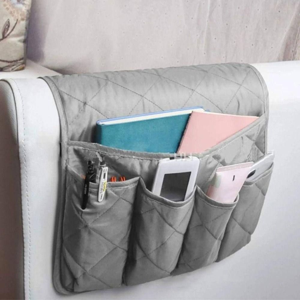 Space Saving Sofa Armrest Organizer Non-Slip Bed Storage Pocket Bag Bedside Storage Bags  Magazines