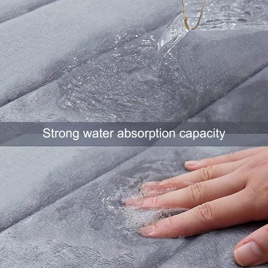 4Pcs/Set Sponge Bathroom Mat Water-Absorbent Bath Rug Non-Slip Machine Washable Floor Mat for Tub Shower Toilet