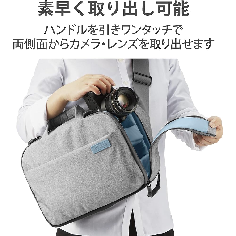 ELECOM Messenger Bag Camera Bag offtoco Gray DGB-S044GY