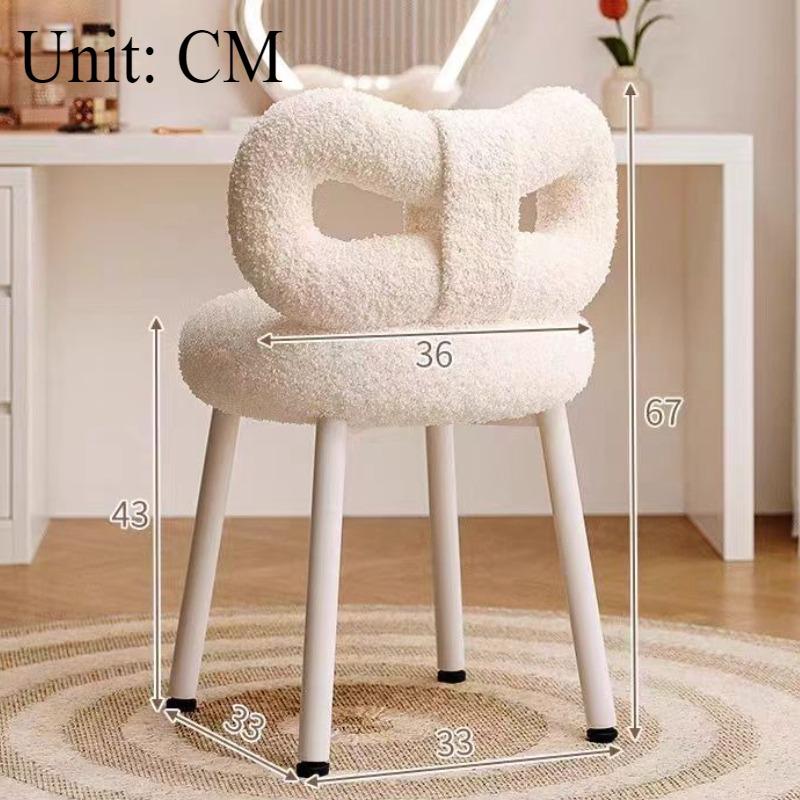 Comfortable Makeup Chairs Living Room Chair Household Dresser Backrest Stools Accessories Bedroom Luxury Relaxing Soft Furniture белый 31130₽