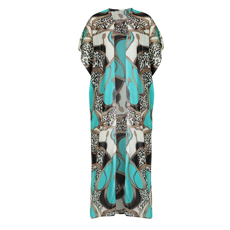 

2022 длинная пляжная накидка с принтом Pareos de Playa Mujer, пляжная одежда больших размеров, накидка на бикини, халат Plage One Size разноцветный