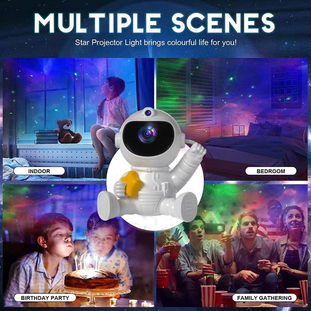 Star Galaxies Projector LED Night Light Starry Sky Astronaut Porjectors Lamp For Decoration Bedroom Room Decor Children Gifts