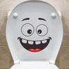 4Pcs Cartoon Face Trash Can Stickers Self-Adhesive Waterproof Pvc Glossy Finish For Wall, Toilet, Refrigerator Indoor Outdoor