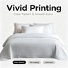 White Cotton Sateen Bedding Set Hotel Style 60S Soft Duvet Cover Sheet All Season