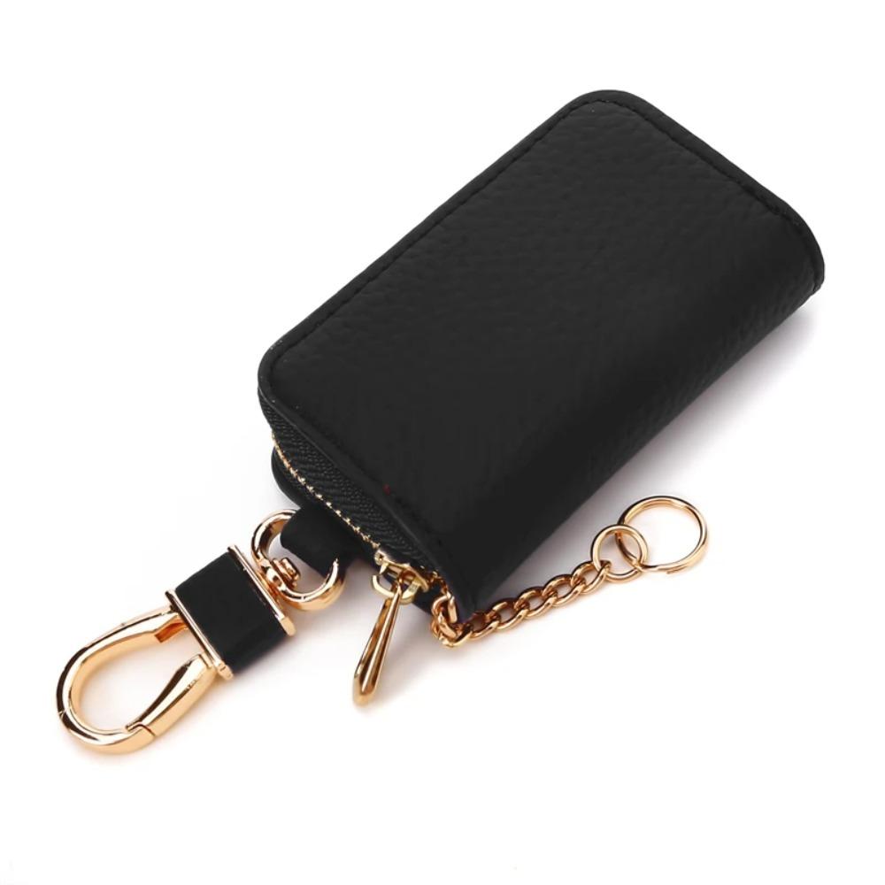 New PU Leather Car Key Bag Wallet Keychain Fashion Zipper Key Holder Organizer Simple Mini Car Key Case