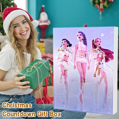 Anime Vianočný Odpočítavací Box 24-dňový Adventný Kalendár s Akrylovými Príveskovými Hračkami Halloweensky Odpočítavací Box Darčeky pre Deti