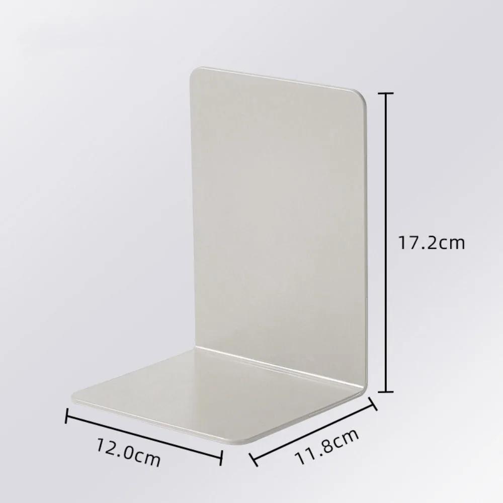 

1 Pc Plastic L-Shaped Desk Bookends Durable Display Book Stand Simple Book Support Rack School Office Desktop Organizer сірий