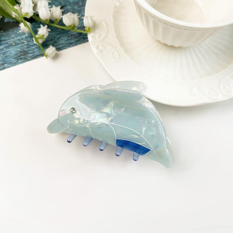 

Морские Заколки-Крючки Имитация Уксусной Кислоты Дельфин и Кит Локоны, Заколки для Волос Акула Аксессуары для Волос Light blue dolphin