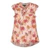 Biba Girls Palm Tree Tie Neck Relaxed Fit Ruffle Blouse