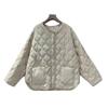 Short rhombus down jacket women's 2024 winter new fashionable big pocket warm small white duck down jacket trendy