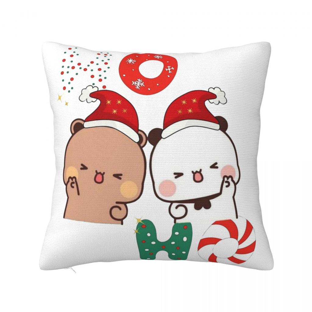 Christmas Time With Dudu And Bubu Pillowcase Double-sided Printing Polyester Cushion Cover Gift Pillow Case Cover Sofa