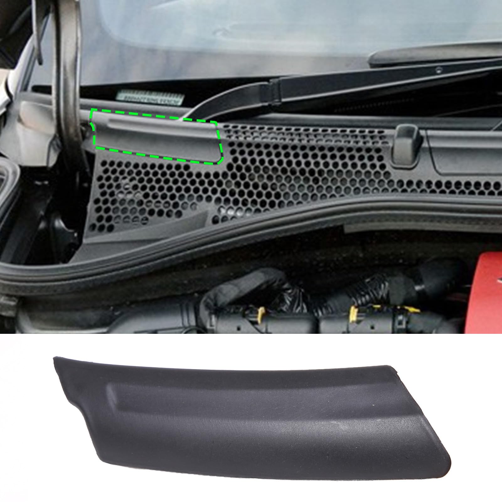 

Hcilloend Замена Правая Накладка Панели Щетки Стеклоочистителя для Нового Fiat 500 Деталь 735452712 Сделана из АБС Легкая Установка Внешний Вид Настраиваемый