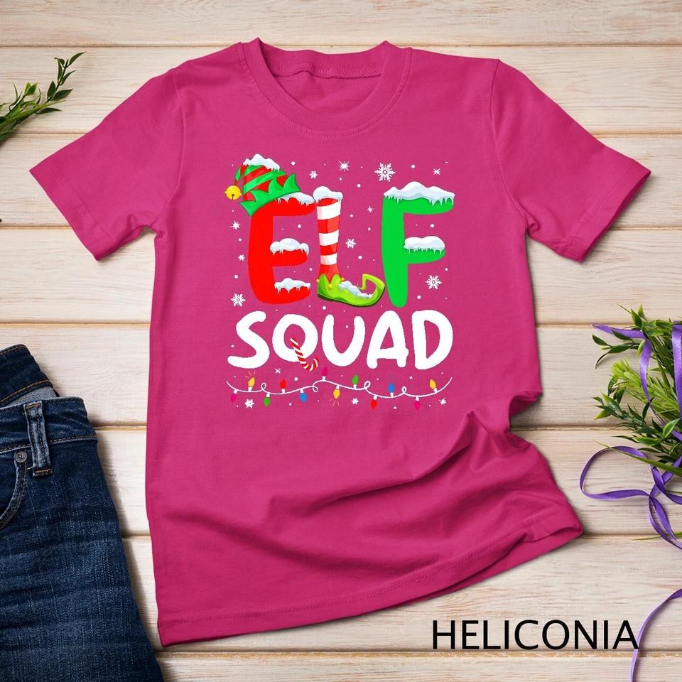 Elf Family Christmas Matching Pajamas Xmas Elf Squad T-Shirt Unisex T-shirt 5 XL