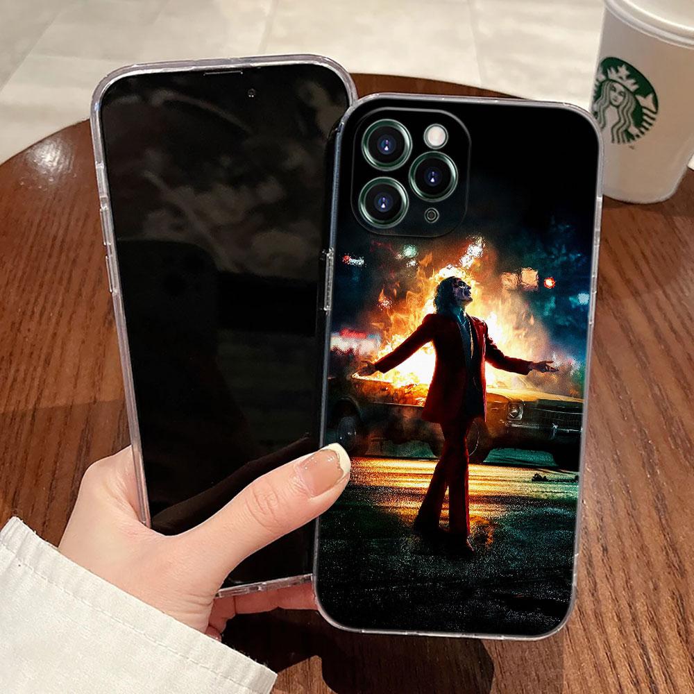 Cool Jokers Clown Transparent Phone Case For iPhone 17 Pro Max 17E 11 12 13 14 15 16 Pro Max 15 Plus 17 Air 16E 7 XS Soft Cover